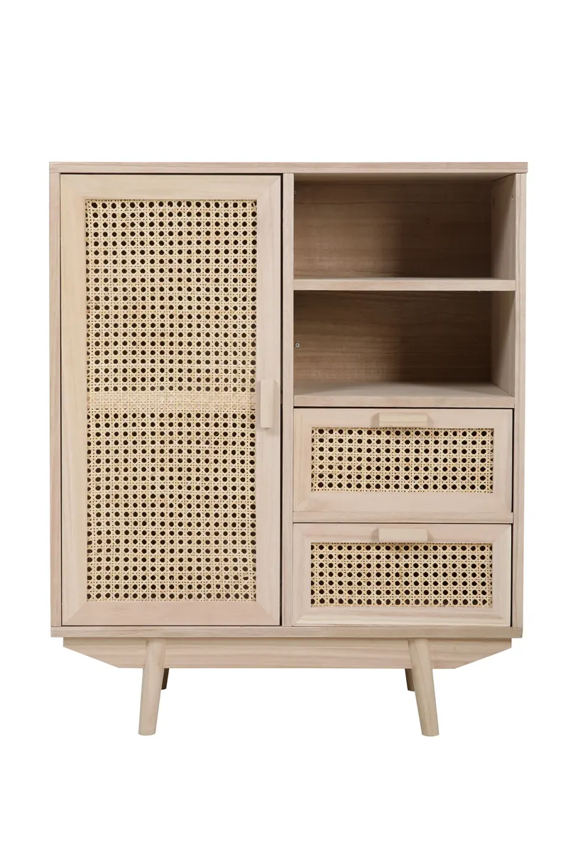 Sideboard 70 × 36 cm mit Rattangeflecht, Natur, Ansicht 4