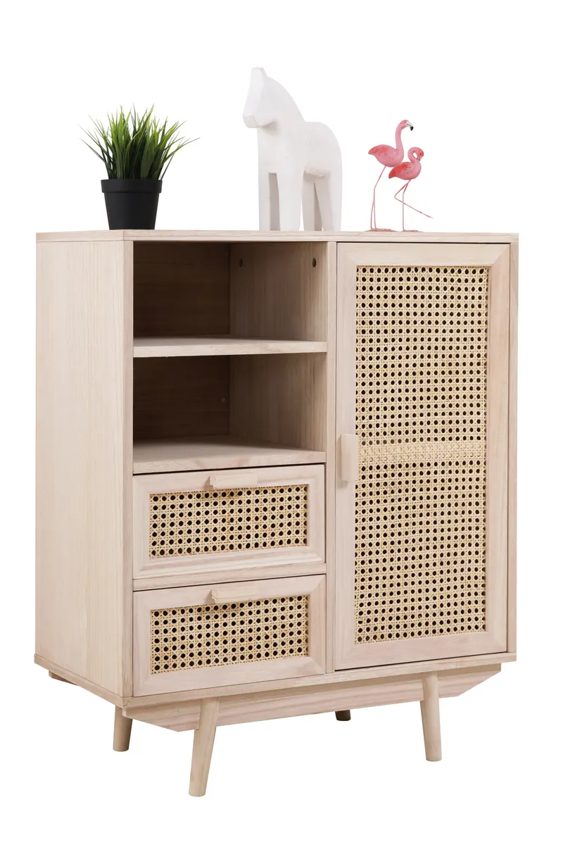 Sideboard 70 × 36 cm mit Rattangeflecht, Natur, Ansicht 5