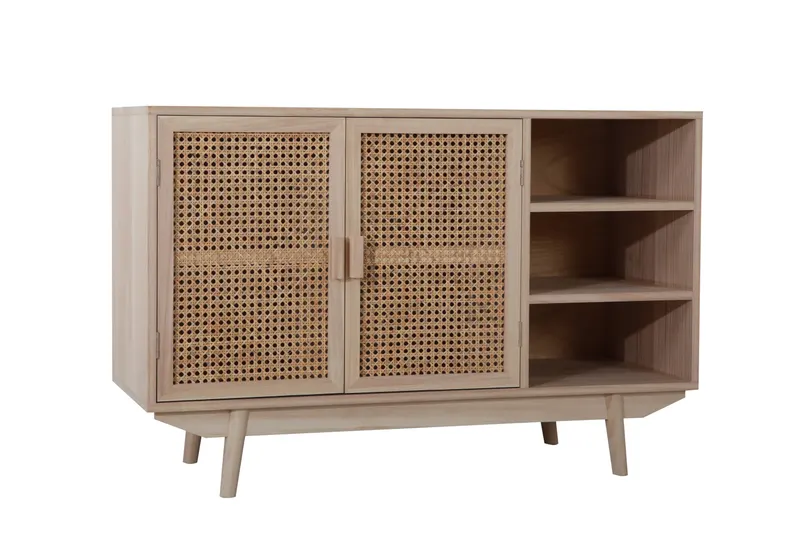 Svea Sideboard 100 × 36 cm mit Rattanfront, Natur
