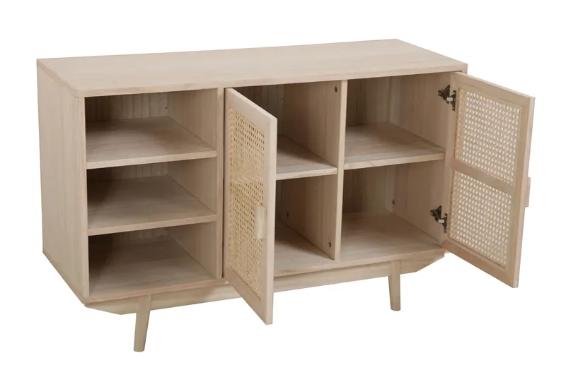 Sideboard 100 × 36 cm mit Rattanfront, Natur, Ansicht 6