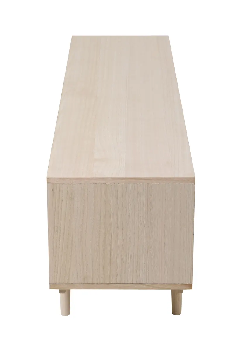 Lowboard 150 × 36 cm mit Rattanfront, Natur, Ansicht 5