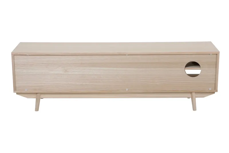 Lowboard 150 × 36 cm mit Rattanfront, Natur, Ansicht 6