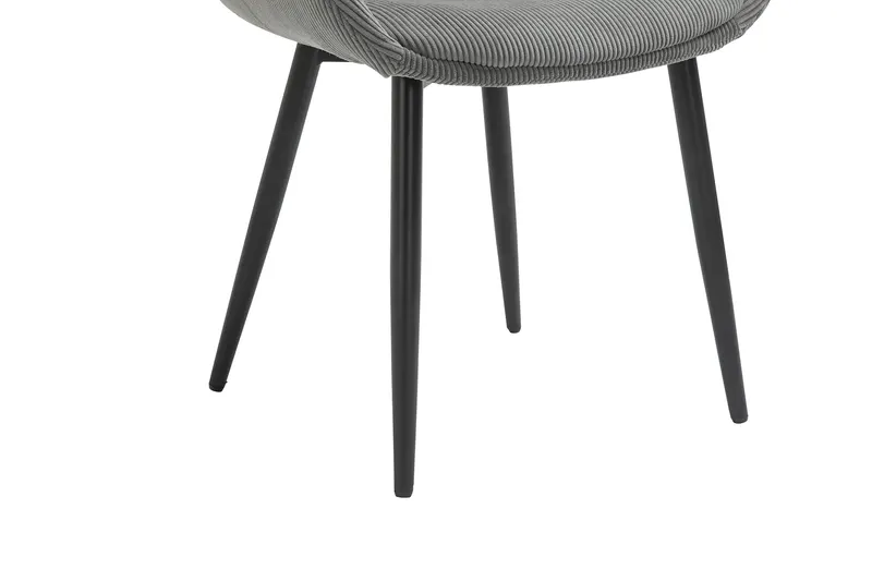 Armlehnstuhl Cord-Optik 2er Set Grau, Ansicht 6