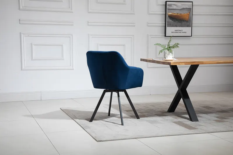 Armlehnstuhl mit 360° Drehfunktion Blau, Ansicht 11