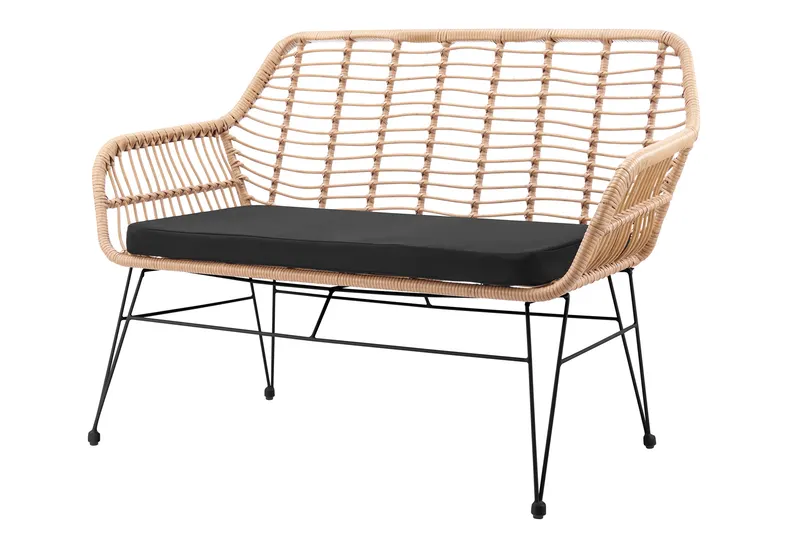 Sitzbank Rattanoptik Natur, Ansicht 2