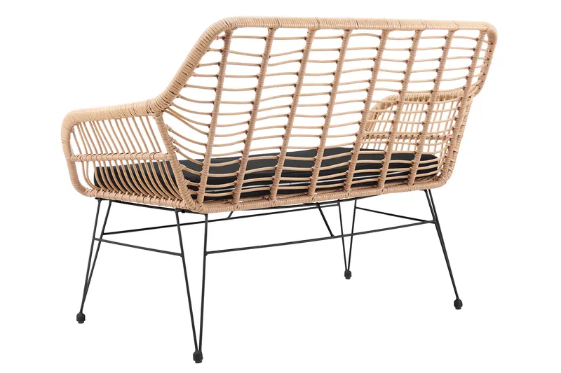Sitzbank Rattanoptik Natur, Ansicht 3