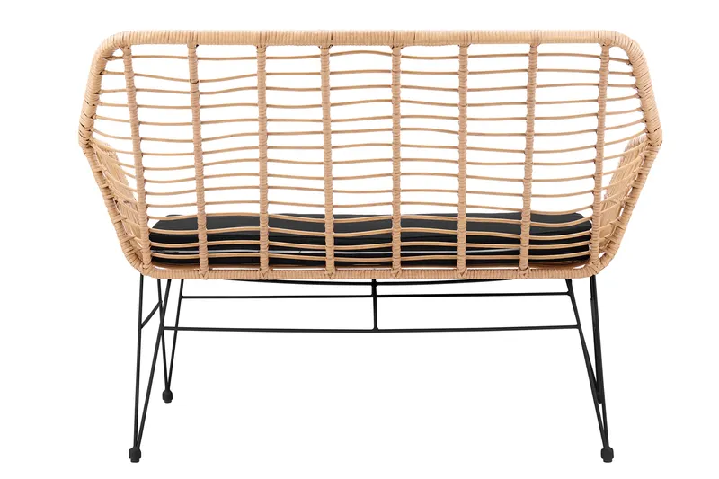 Sitzbank Rattanoptik Natur, Ansicht 5