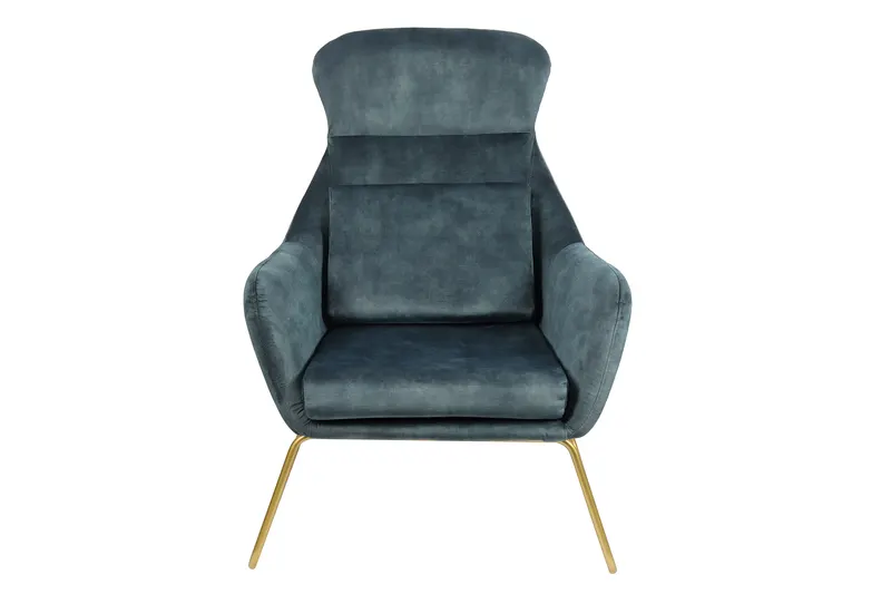 Relaxsessel aus Samtvelours Blau, Ansicht 2