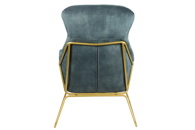 Relaxsessel aus Samtvelours Blau, Ansicht 4