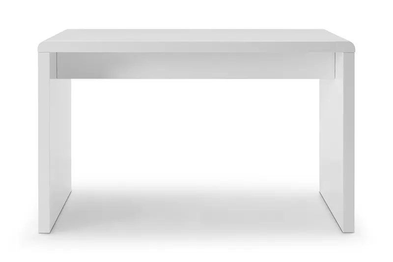Schreibtisch 120 × 60 cm, weiß hochglänzend, Ansicht 2
