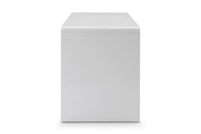 Schreibtisch 120 × 60 cm, weiß hochglänzend, Ansicht 3