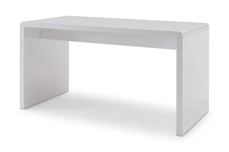 Schreibtisch 160 × 70 cm, MDF weiß hochglanz lackiert, Ansicht 2