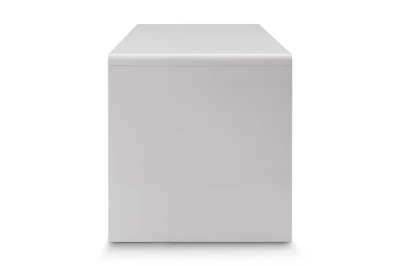 Schreibtisch 160 × 70 cm, MDF weiß hochglanz lackiert, Ansicht 4