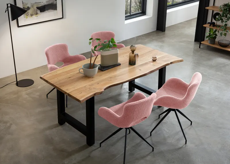 Esstisch Akazie 200 × 100 cm mit H-Gestell, Ansicht 15