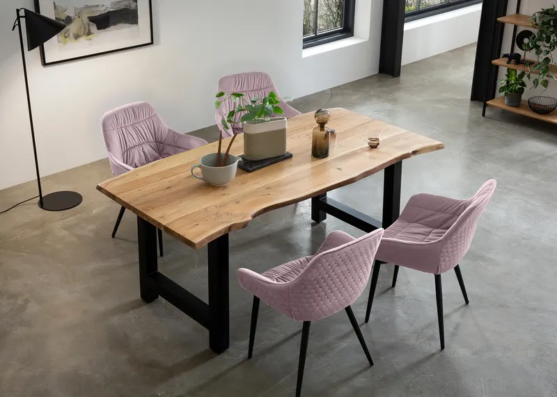 Esstisch Akazie 200 × 100 cm mit H-Gestell, Ansicht 19