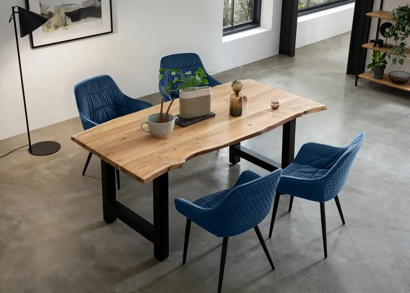 Esstisch Akazie 200 × 100 cm mit H-Gestell, Ansicht 23