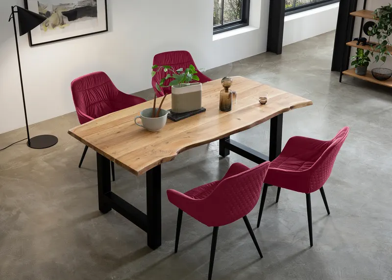 Esstisch Akazie 200 × 100 cm mit H-Gestell, Ansicht 24
