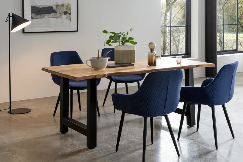 Esstisch Akazie 200 × 100 cm mit H-Gestell, Ansicht 25