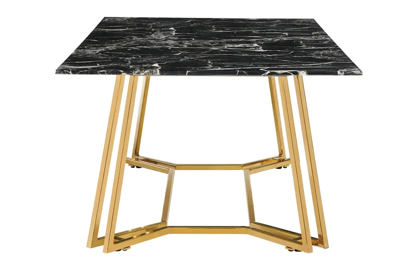 Couchtisch 110 × 60 cm, Schwarz/Gold, Ansicht 3