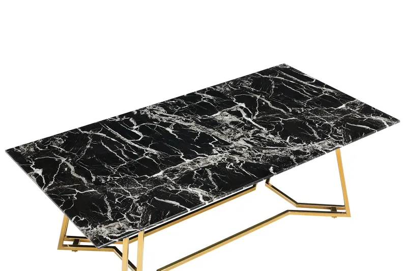Couchtisch 110 × 60 cm, Schwarz/Gold, Ansicht 4