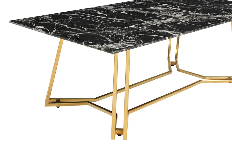 Couchtisch 110 × 60 cm, Schwarz/Gold, Ansicht 5