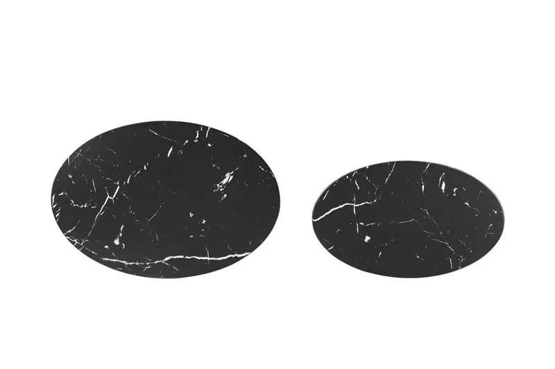 Couchtisch 2er-Set in Schwarz, Marmoroptik, Ansicht 4