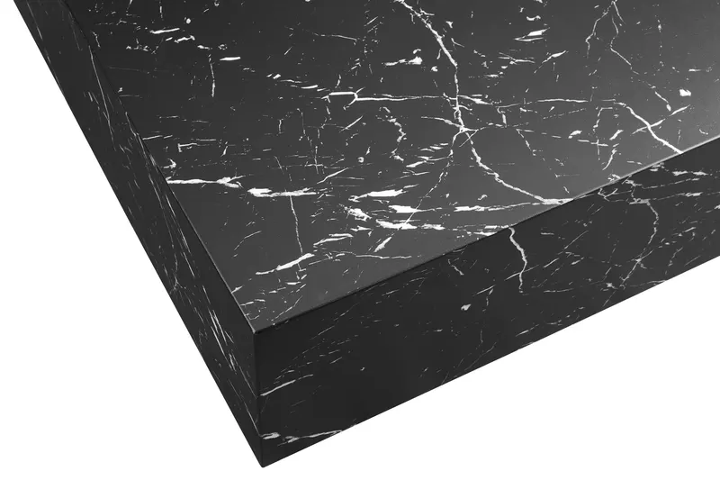 Couchtisch 90 × 90 cm, Schwarz in Marmoroptik, Ansicht 5