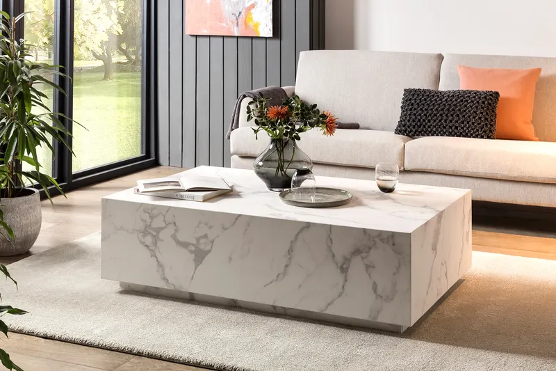 Couchtisch Weiß, 120 × 75 cm, Ansicht 2