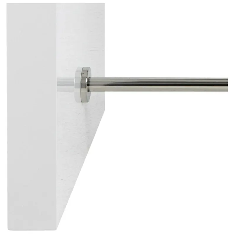 Bartisch Weiß Hochglanz 130 × 60 cm, Ansicht 3