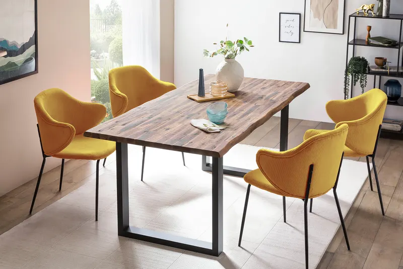 Esstisch 200 × 100 cm aus Akazie und Metall, Ansicht 19