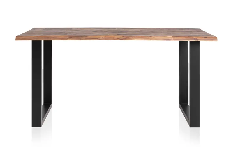 Esstisch 200 × 100 cm aus Akazie und Metall, Ansicht 2