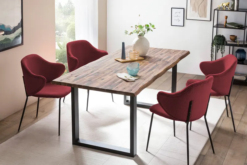 Esstisch 200 × 100 cm aus Akazie und Metall, Ansicht 21