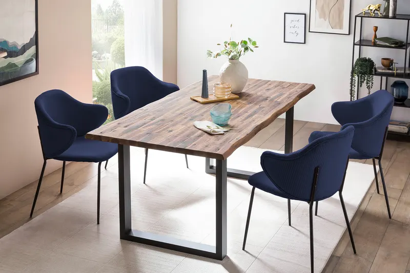 Esstisch 200 × 100 cm aus Akazie und Metall, Ansicht 23