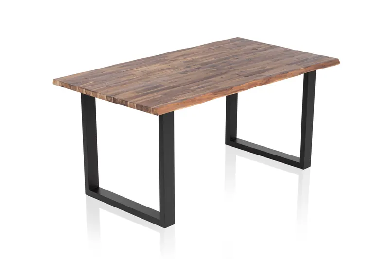Esstisch 200 × 100 cm aus Akazie und Metall, Ansicht 3