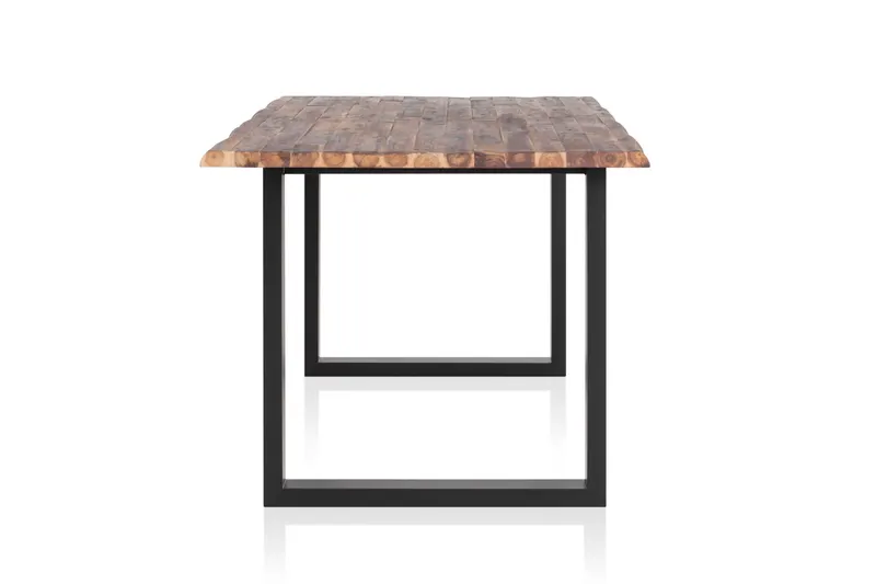Esstisch 200 × 100 cm aus Akazie und Metall, Ansicht 6