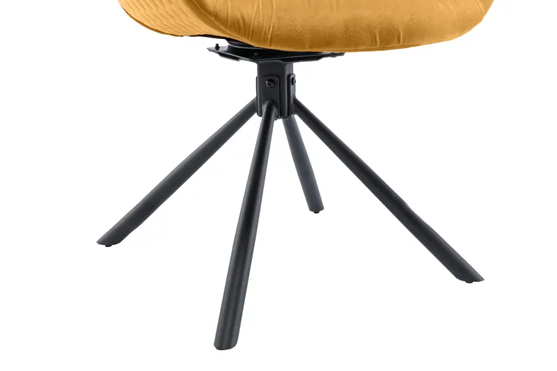 Armlehnstuhl mit Wabensteppung, Samt Senfgelb, Ansicht 6