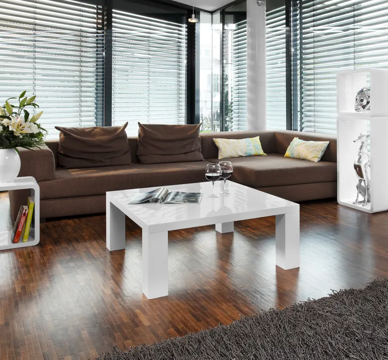 Couchtisch 90 × 90 × 40 cm, weiß, Ansicht 2