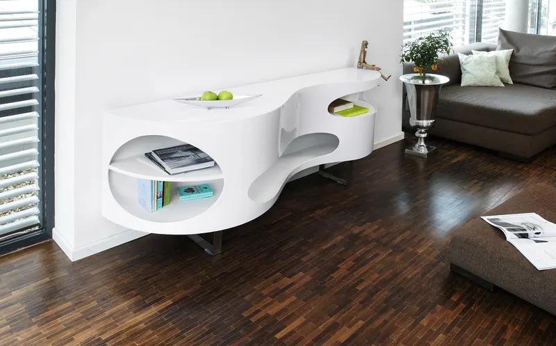 Sideboard 200x50x60 cm weiß, Ansicht 2