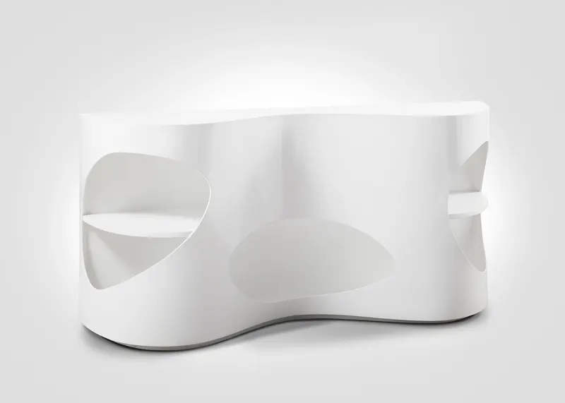 Sideboard 150 × 40 × 75 cm, weiß, Ansicht 2