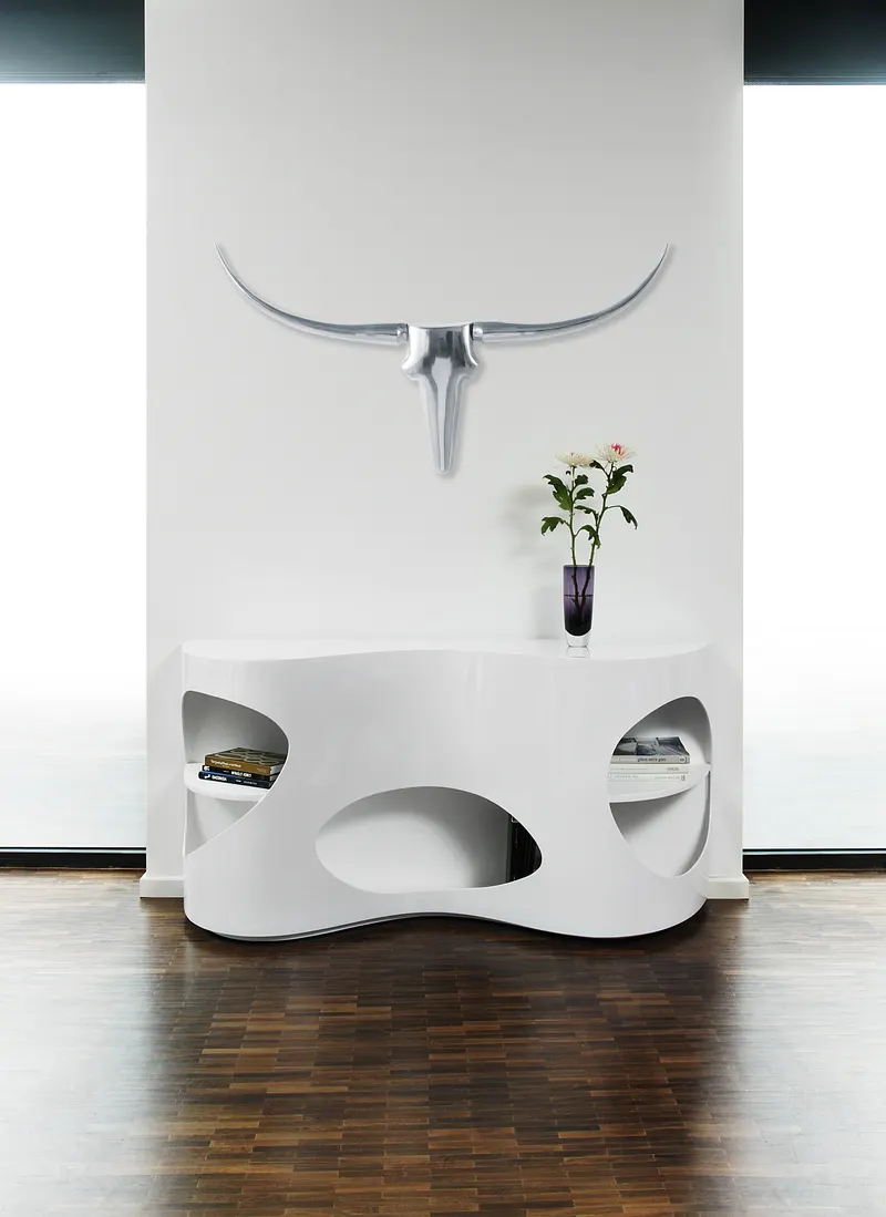 Sideboard 150 × 40 × 75 cm, weiß, Ansicht 3