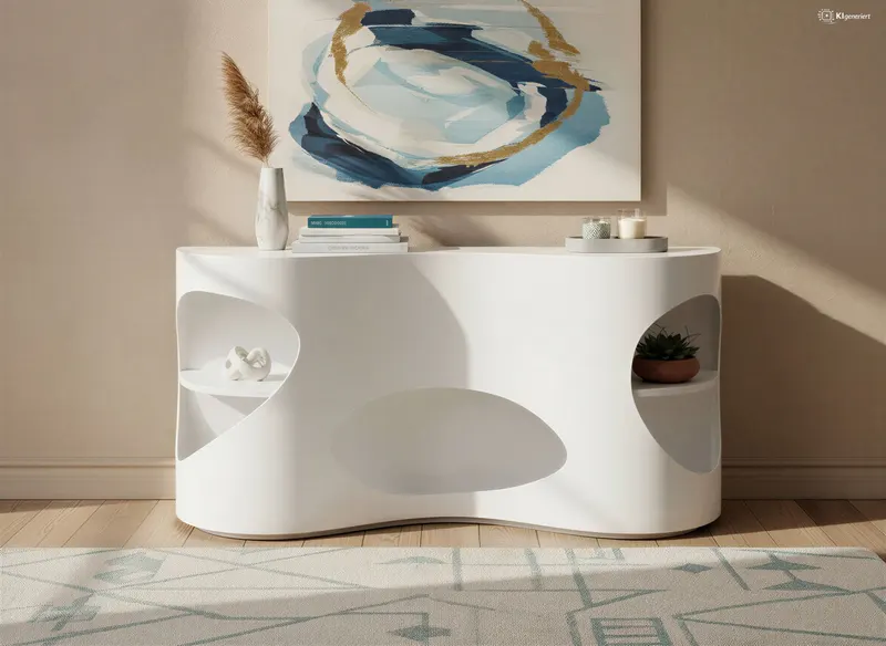 Sideboard 150 × 40 × 75 cm, weiß, Ansicht 4