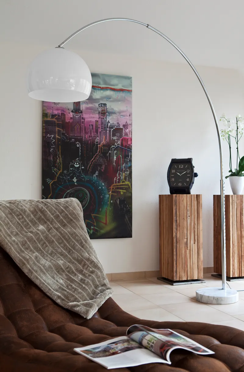 Bogenlampe 230 cm weiß Kunststoff, Ansicht 2