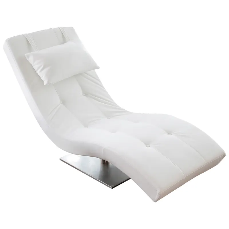 Relaxliege in Kunstleder Optik, Weiß