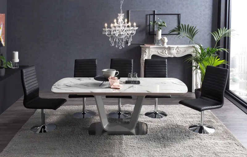 Esszimmerstuhl schwarz in Kunstleder-Optik, 4er-Set, Ansicht 10
