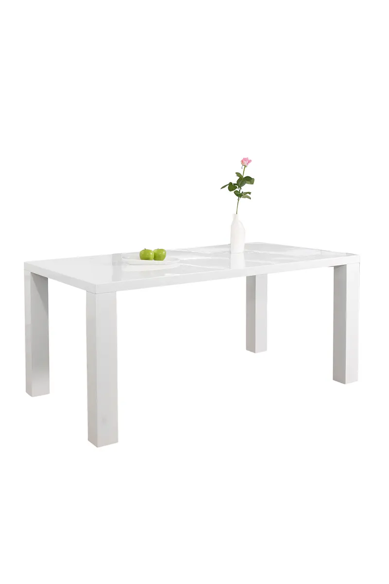Esstisch 180 × 90 × 76 cm, weiß hochglanz, Ansicht 3