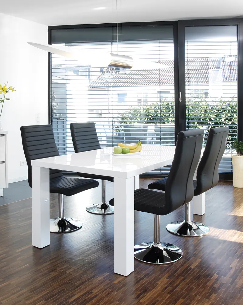 Esszimmerstuhl schwarz in Kunstleder-Optik, 4er-Set, Ansicht 5