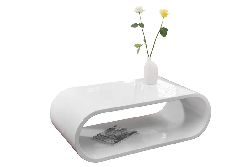Couchtisch 120 × 60 × 40 cm, weiß hochglanz lackiert