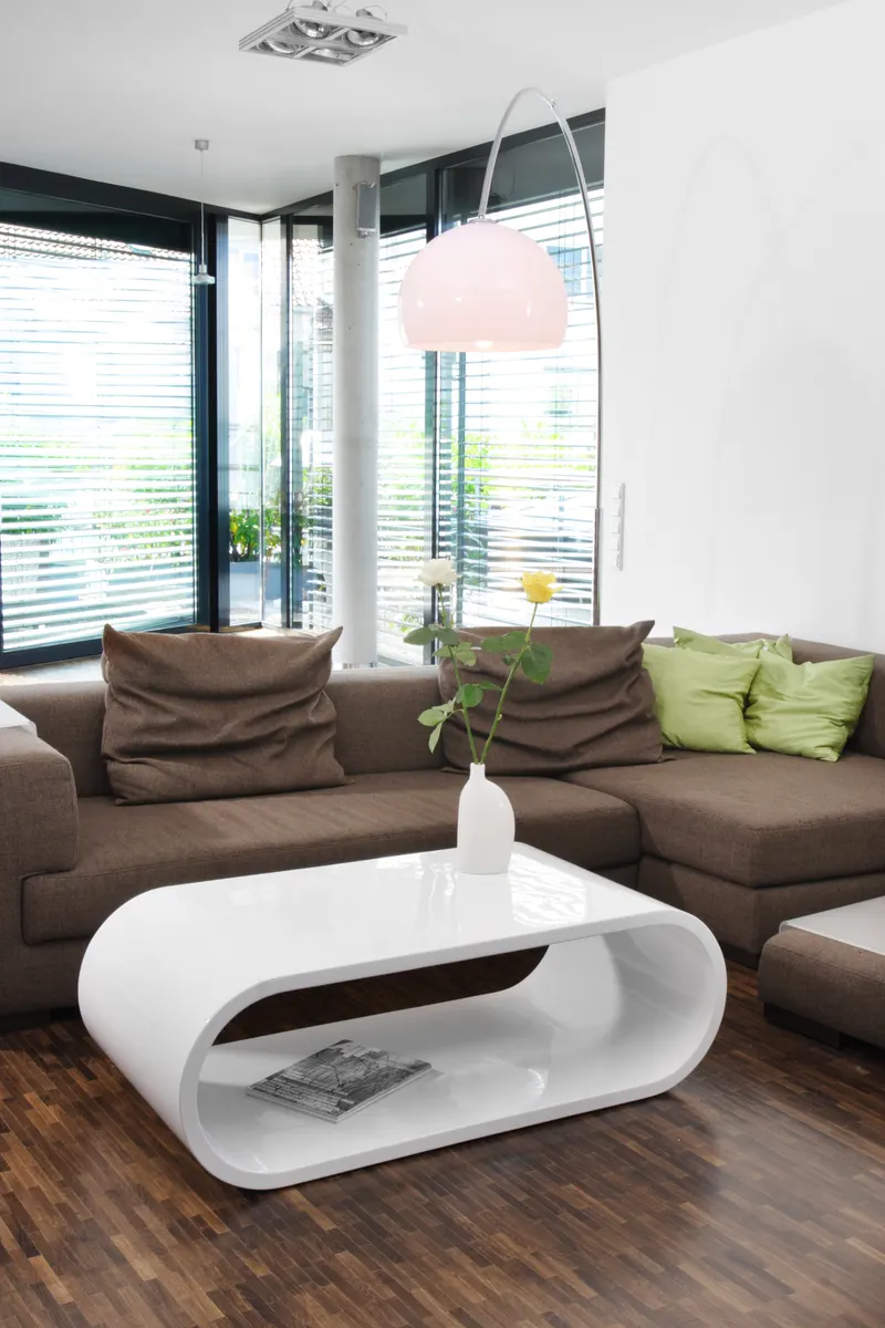 Couchtisch 120 × 60 × 40 cm, weiß hochglanz lackiert, Ansicht 2