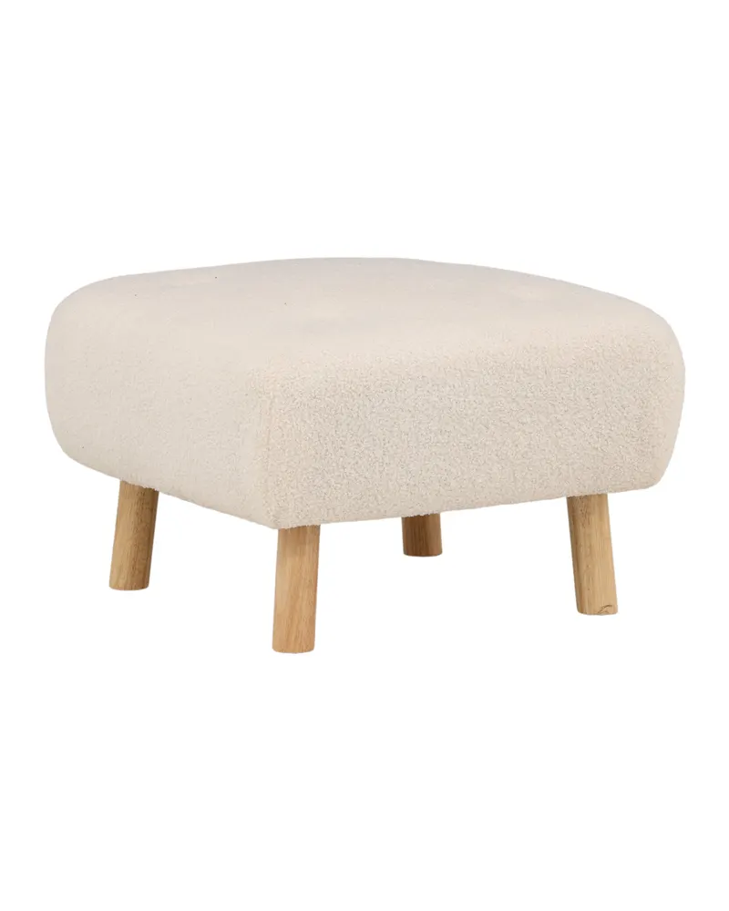 Salina Hocker aus Teddystoff mit Holzbeinen, Ansicht 5