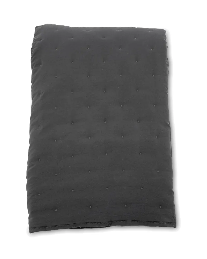 Sally gesteppte Tagesdecke mit Stickpunkten in 260 × 260 cm, Anthrazit, Ansicht 1